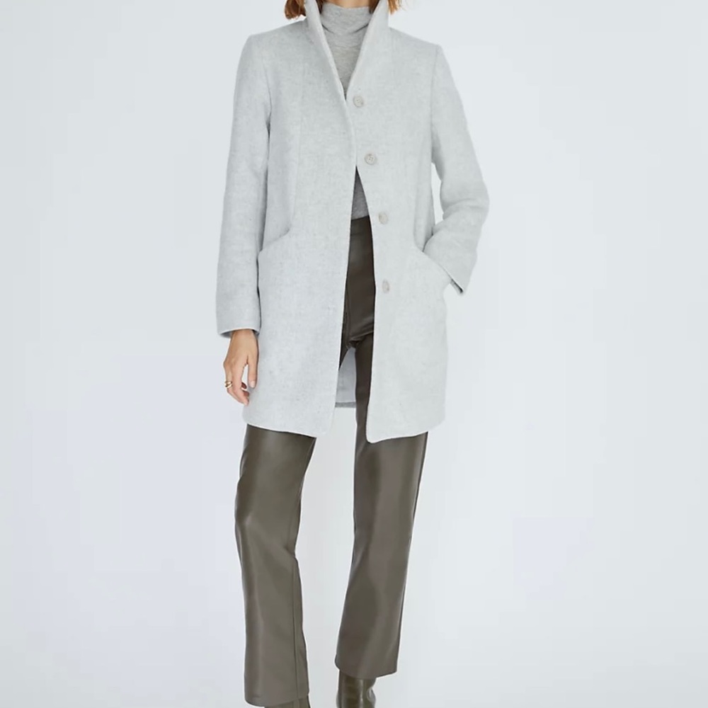 Beautiful, high quality, light gray pea coat.